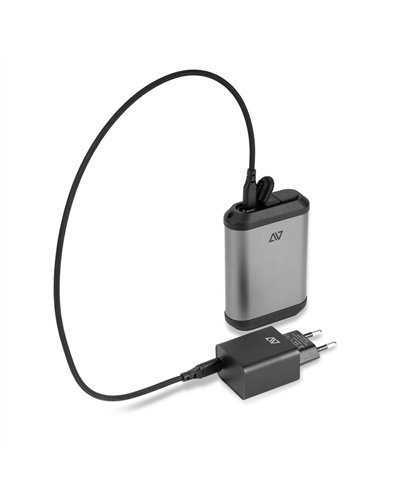 Acid HPA 3000 Luce a LED MTB/Gravel Fissaggio Casco/Fascia + PowerBank, Grigio Canna di Fucile/Grigio Siderale