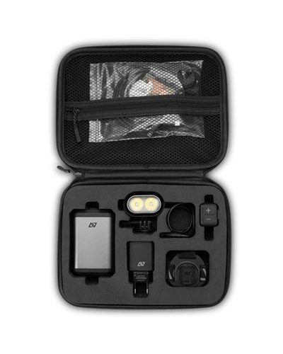 Acid HPA 3000 Luce a LED MTB/Gravel Fissaggio Casco/Fascia + PowerBank, Grigio Canna di Fucile/Grigio Siderale