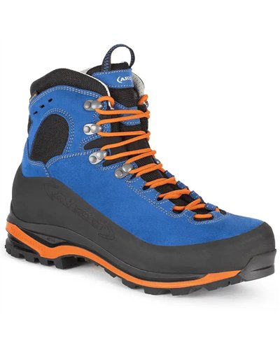 Aku Superalp V-Light GTX Gore-Tex Men's Trekking Boots Size EU 42.5, Blue/Orange