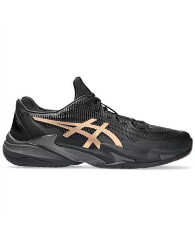 Asics Court FF 3 Novak Night Energy Men's Tennis Shoes, Black/Prism Gold