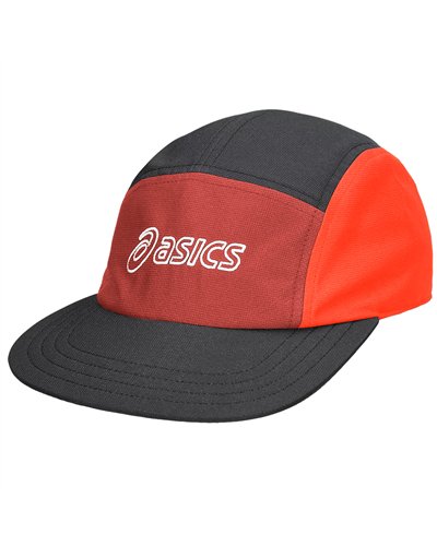Asics 5 Panel Cap Cappello Running con Visiera, Sunrise Red/True Red/Performance Black