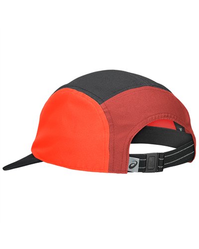 Asics 5 Panel Running Cap, Sunrise Red/True Red/Performance Black