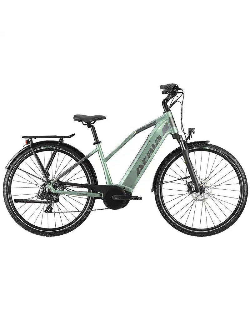 Atala e-Bike B-Tour A4.4 Donna 7V Bosch Active Cruise 400Wh, Verde/Antracite Opaco