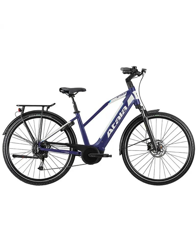 Atala e-Bike B-Tour A6.1X Donna LT 10V Bosch Performance 500Wh, Blu/Viola Opaco