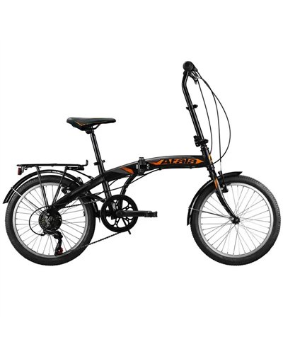 Atala Blue Lake 20" Folding Shimano Tourney 6sp, Black/Orange Matt