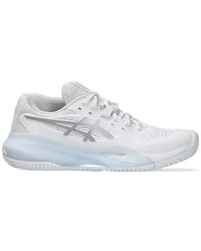 Asics Gel-Resolution X Clay Women's Tennis Shoes, White/Pure Silver