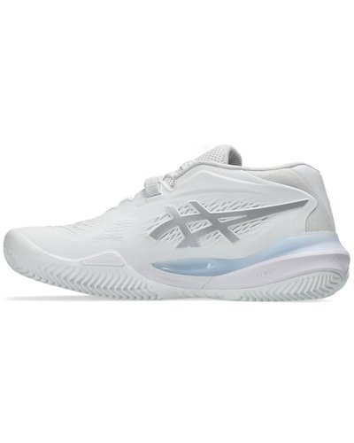 Asics Gel-Resolution X Clay Women's Tennis Shoes, White/Pure Silver