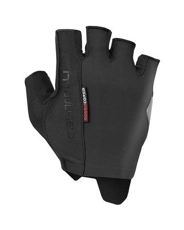 Castelli Rosso Corsa Espresso Men's Cycling Short Fingers Gloves, Black