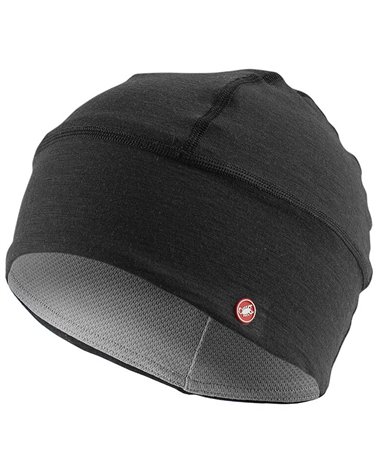 Castelli Bandito Skully Merino Wool Cycling Skullcap, Light Black (One Size Fits All)