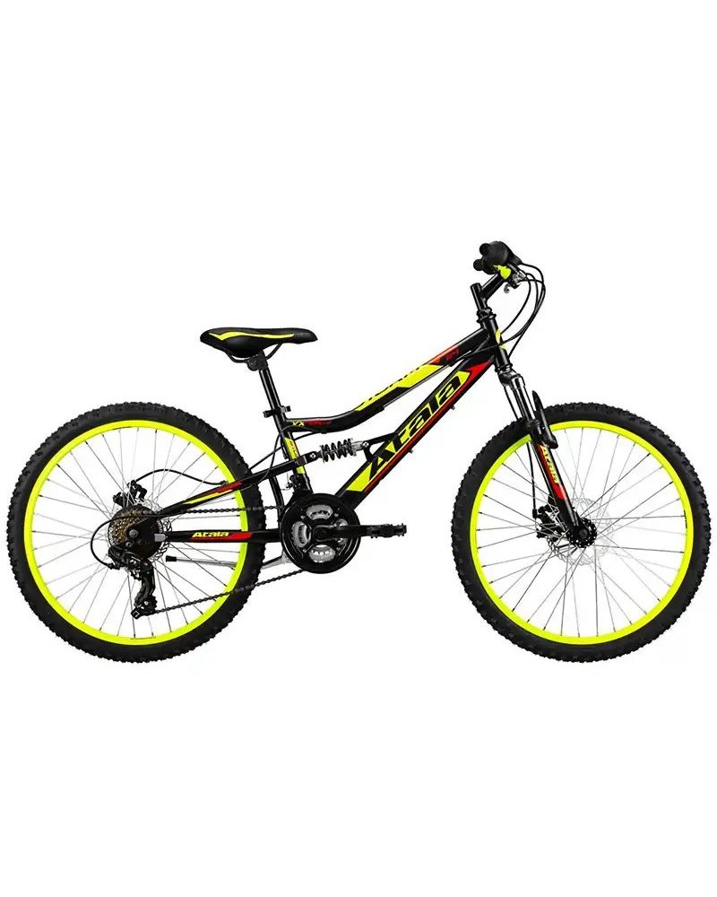 Atala Storm 24" MD Shimano Tourney 21V, Nero/Giallo/Rosso Opaco