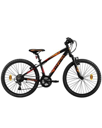 Atala Race Comp 24" Boy VB Shimano Tourney 18sp, Black/Orange/Fluo Red Matt