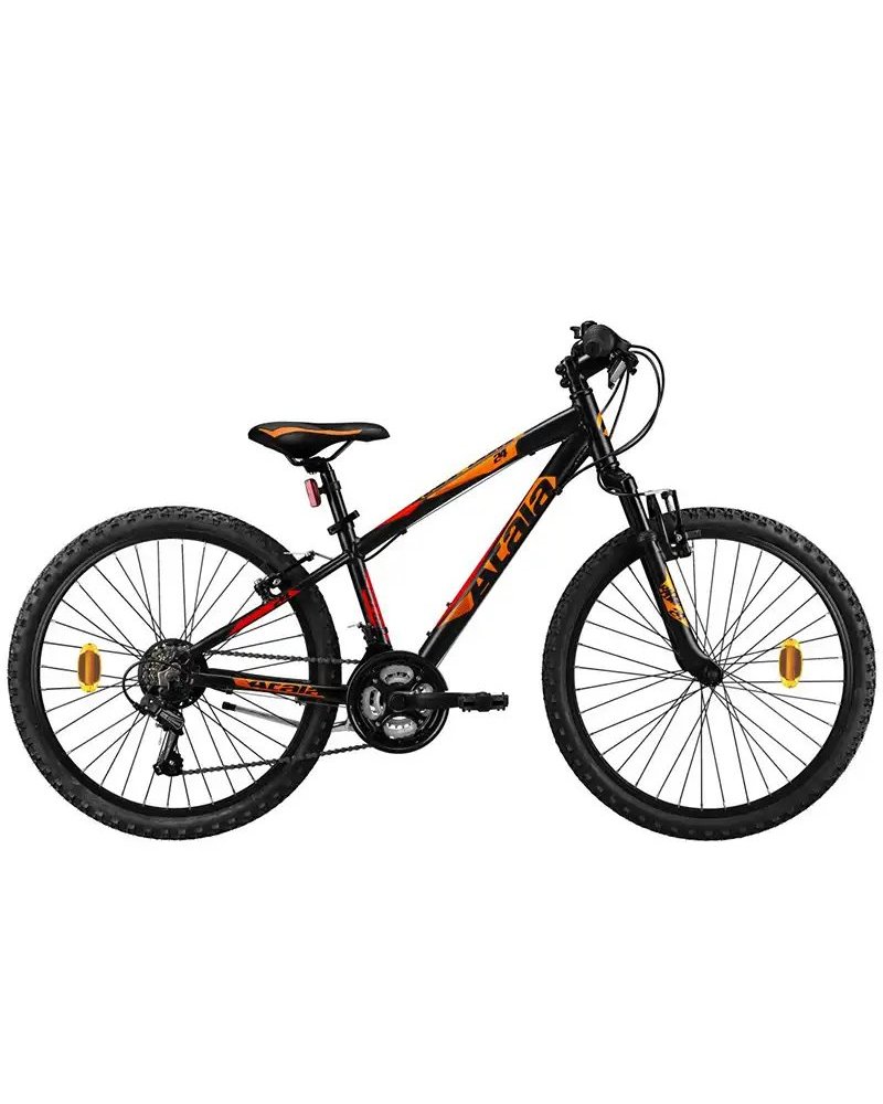 Atala Race Comp 24" Boy VB Shimano Tourney 18V, Nero/Arancio/Rosso Fluo Opaco