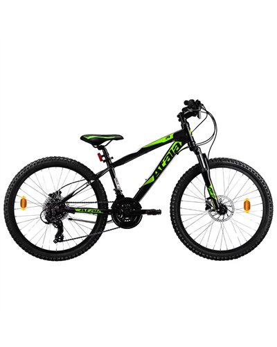 Atala Race Pro 24" HD Shimano Tourney 21sp, Black/Fluo Green Matt