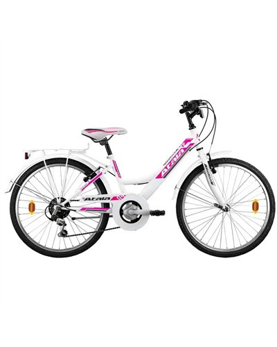 Atala Toscana 24" Shimano Tourney 6sp, White/Fuchsia