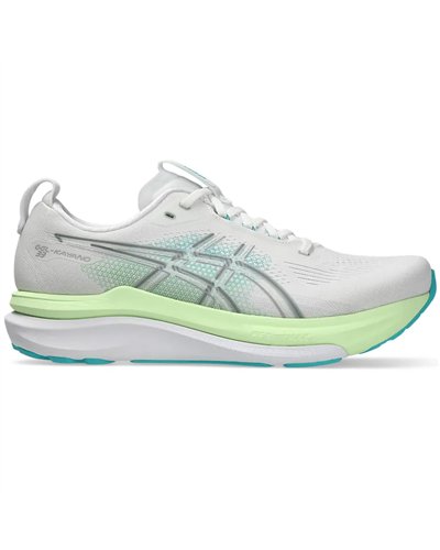Asics Gel-Kayano 33 Men's Running Shoes, White/Energy Aqua
