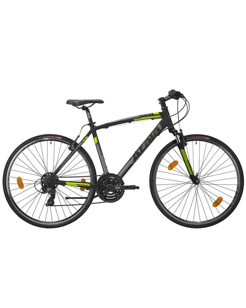 Atala North Black FS Uomo Shimano Tourney 21V, Nero/Giallo Fluo Opaco