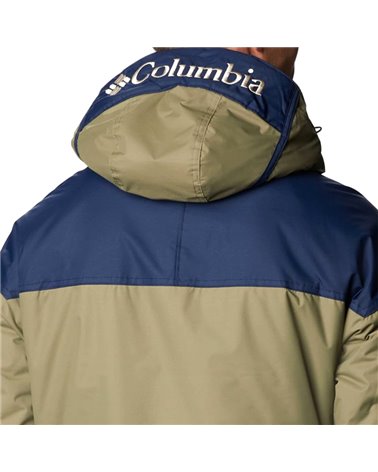 Columbia Challenger Pullover Giacca Impermeabile Uomo, Stone Green/Collegiate Navy