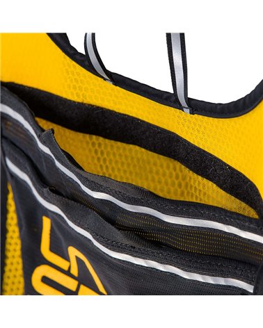 La Sportiva racer chaleco mochila trail running, negro / amarillo