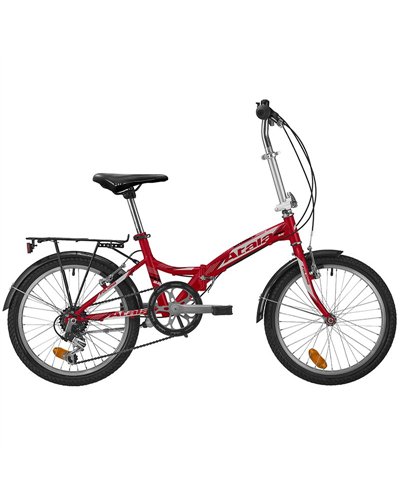 Atala Green Bay 20" Pieghevole Shimano Tourney 6V, Rosso/Argento Lucido