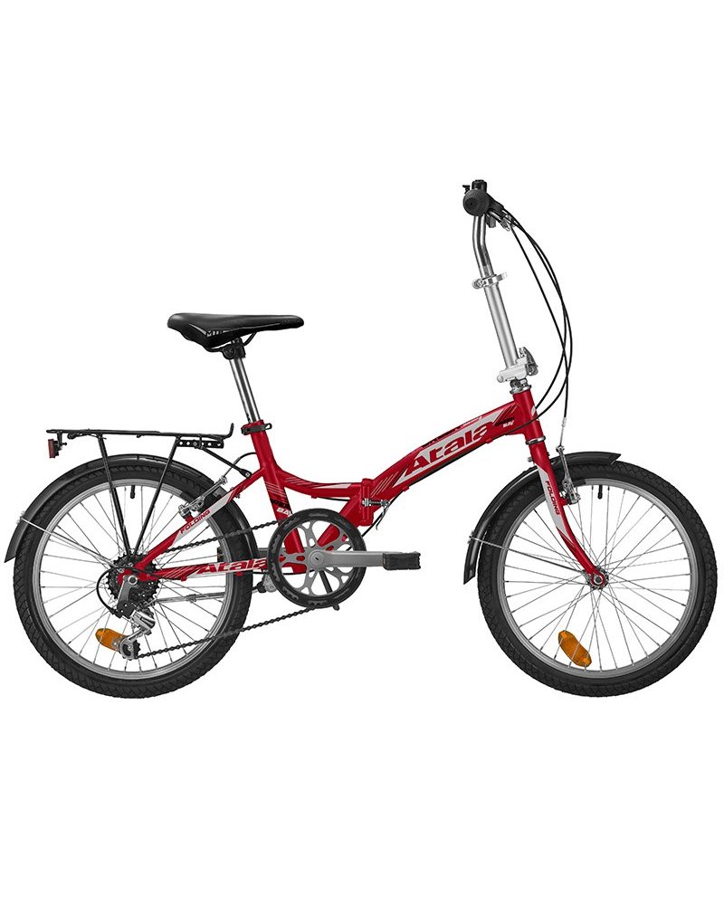 Atala Green Bay 20" Pieghevole Shimano Tourney 6V, Rosso/Argento Lucido