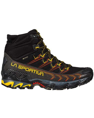 La Sportiva Ultra Raptor II MID GTX Gore-Tex Scarpe Fast Hiking Uomo, Black/Yellow