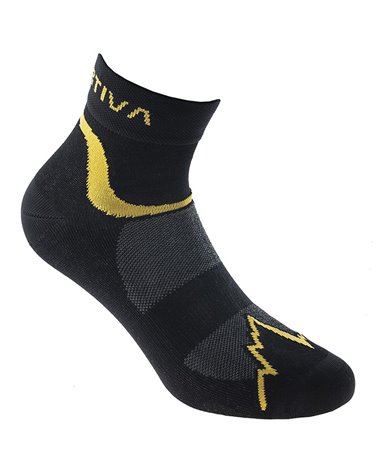 La Sportiva Fast Running Men's Socks, Black/Yellow