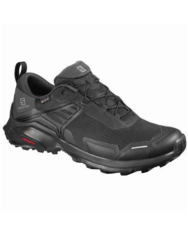 Salomon X Raise GTX Gore-Tex zapatos de trekking para hombre, negro / negro / fantasma