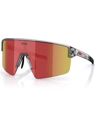 Bliz P004 Multisport Glasses Polished Transparent Dark Grey/Red