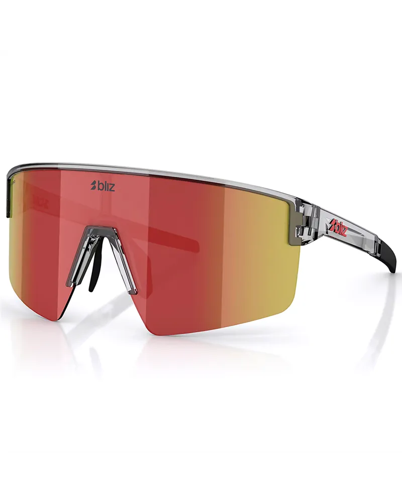 Bliz P004 Multisport Glasses Polished Transparent Dark Grey/Red