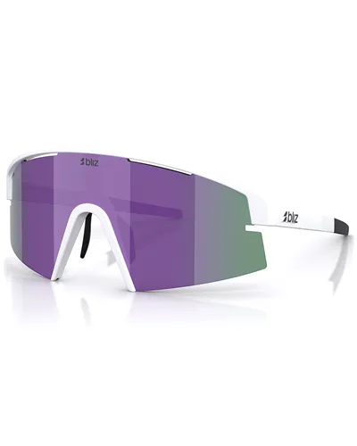 Bliz Occhiali P006 Small Bianco Opaco/Fumo-Viola Mirror