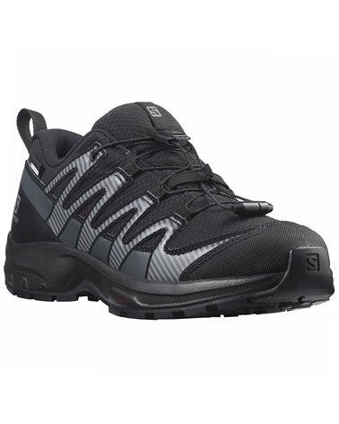 Salomon XA Pro V8 CSWP J Junior Trail Running Shoes, Black/Black/Ebony