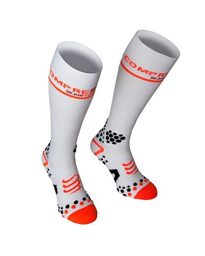 Compressport 3D puntos calcetines completos V2 calcetines de compresión XL,  blanco - Bike Sport Adventure