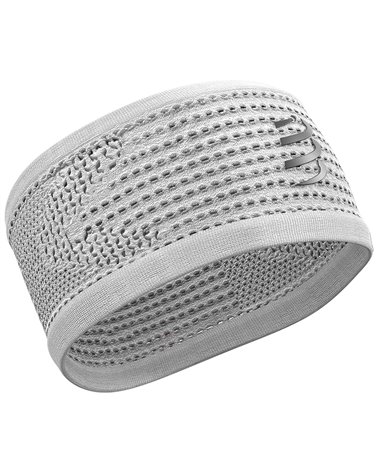 Compressport Headband On/Off Fascia Testa 8 cm, Bianco (Taglia Unica)