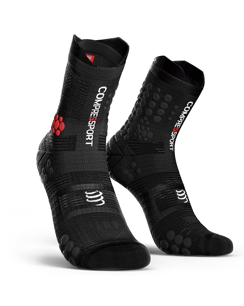 Compressport Pro Racing Socks V3.0 Trail Calze a Compressione, Nero