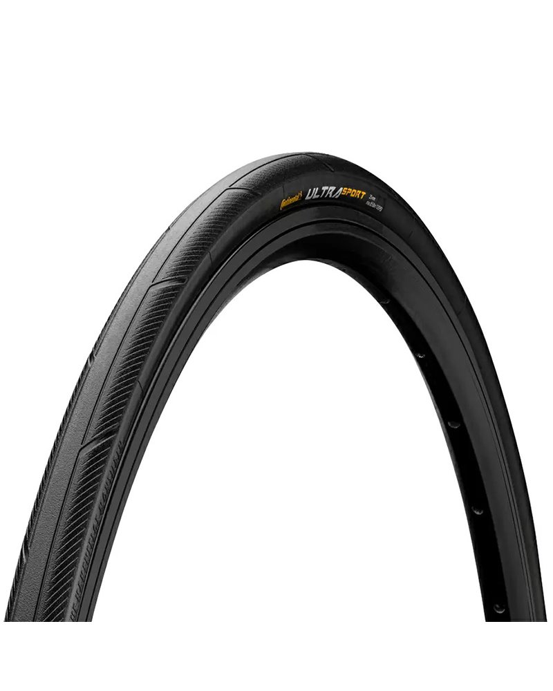 Continental Ultra Sport III 700x25C Folding Tyre, Black/Black Skin