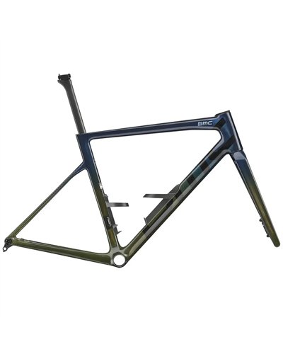 BMC Kit Telaio Teammachine SLR01, Blue Glitter Carbon/Lime Carbon MY27