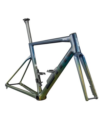 BMC Kit Telaio Teammachine SLR01, Blue Glitter Carbon/Lime Carbon MY27