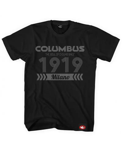 Cinelli Columbus 1919 T-Shirt Maglia Maniche Corte 100% Cotone, Nero