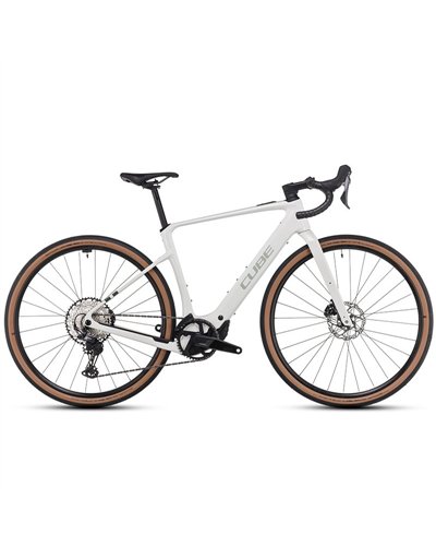Cube Nuroad Hybrid C:62 Race 400X e-Bike Shimano GRX 12v Bosch SX 400Wh, Desertstone/Green