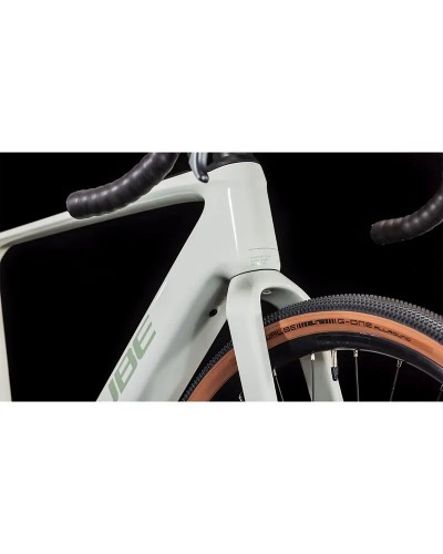 Cube Nuroad Hybrid C:62 Race 400X e-Bike Shimano GRX 12sp Bosch SX 400Wh, Desertstone/Green