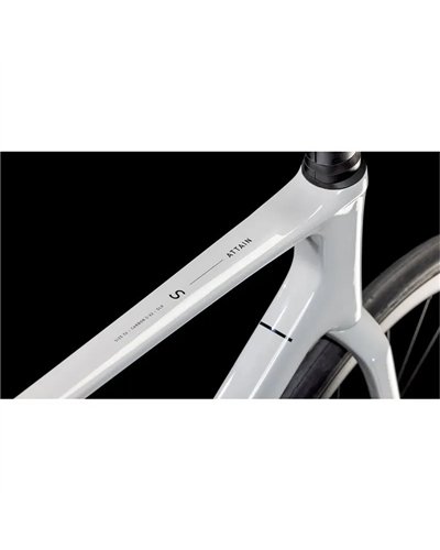 Cube Attain C:62 SLX Shimano 105 Di2 12sp, Cotton/Grey
