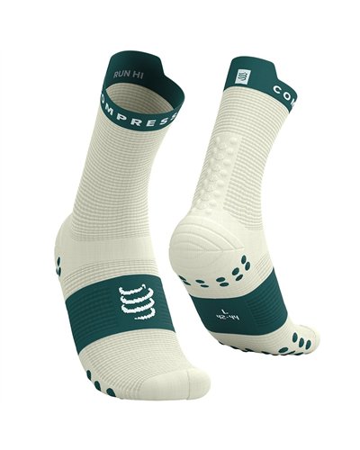 Compressport Pro Racing V4.0 Run High Cut Compression Socks, Sugar/Storm