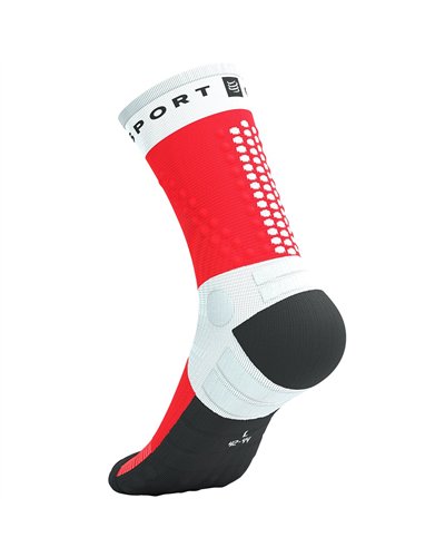 Compressport Ultra Trail Socks V2.0 Compression Socks, White/Fluo Red