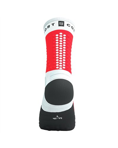 Compressport Ultra Trail Socks V2.0 Compression Socks, White/Fluo Red