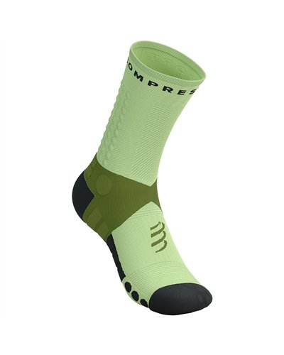 Compressport Ultra Trail Socks V2.0 Compression Socks, Woodbine/Shadow Lime