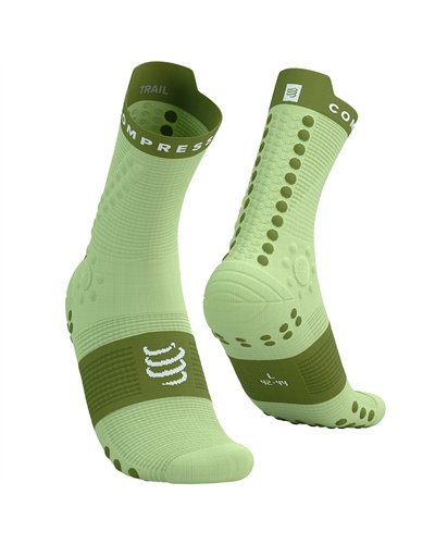 Compressport Pro Racing V4.0 Trail Compression Socks, Shadow Lime/Woodbine