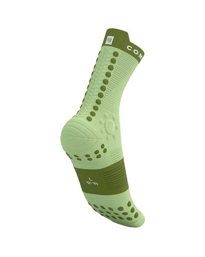 Compressport Pro Racing Socks V4.0 Trail Calze a Compressione, Shadow Lime/Woodbine
