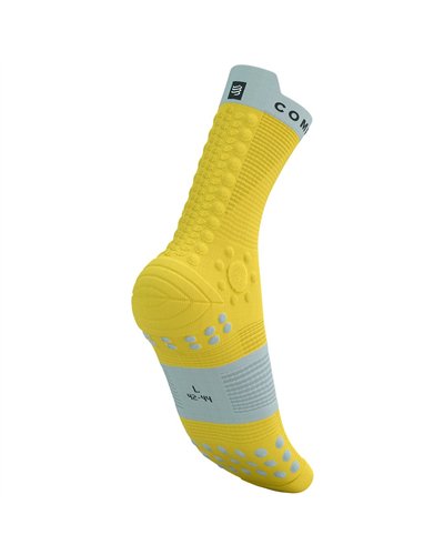 Compressport Pro Racing V4.0 Trail Compression Socks, Maize/Dawn Blue