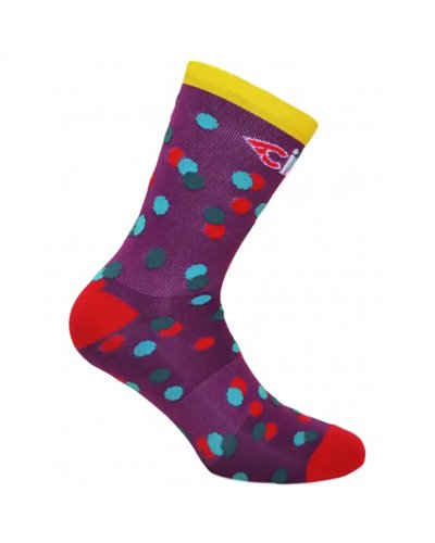 Cinelli Caleido Dots Calze Ciclismo, Viola