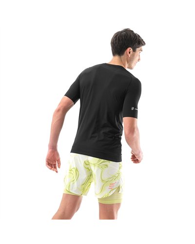 Compressport Trail Racing SS T-Shirt Men's Short Sleeve Trail Running Jersey, Black